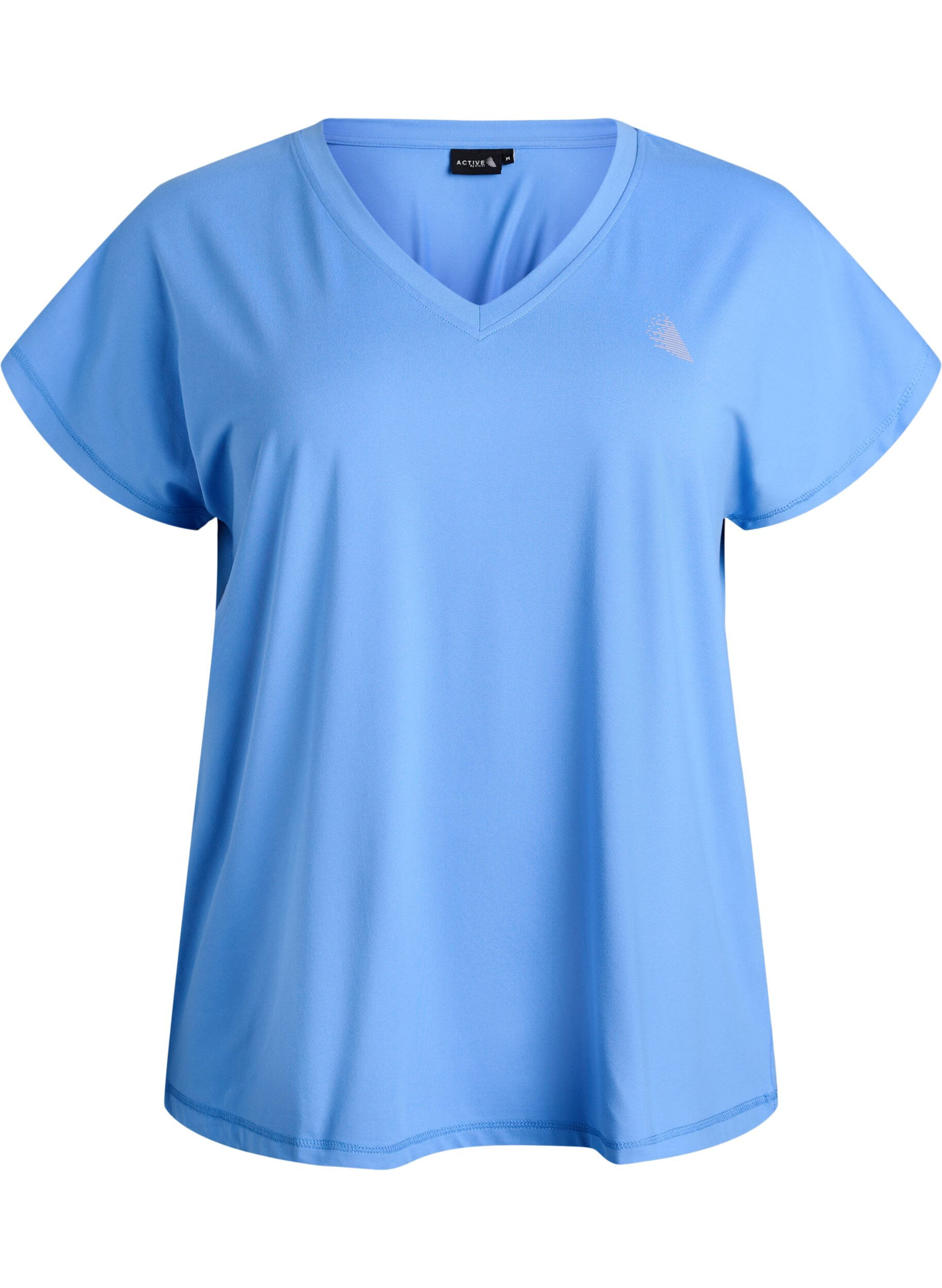 Losvallend trainings-T-shirt met V-hals