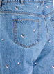 High waist Gemma jeans met geborduurde details, Blauw, Packshot image number 3