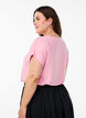 Los T-shirt met ronde hals, Roze, Model image number 2