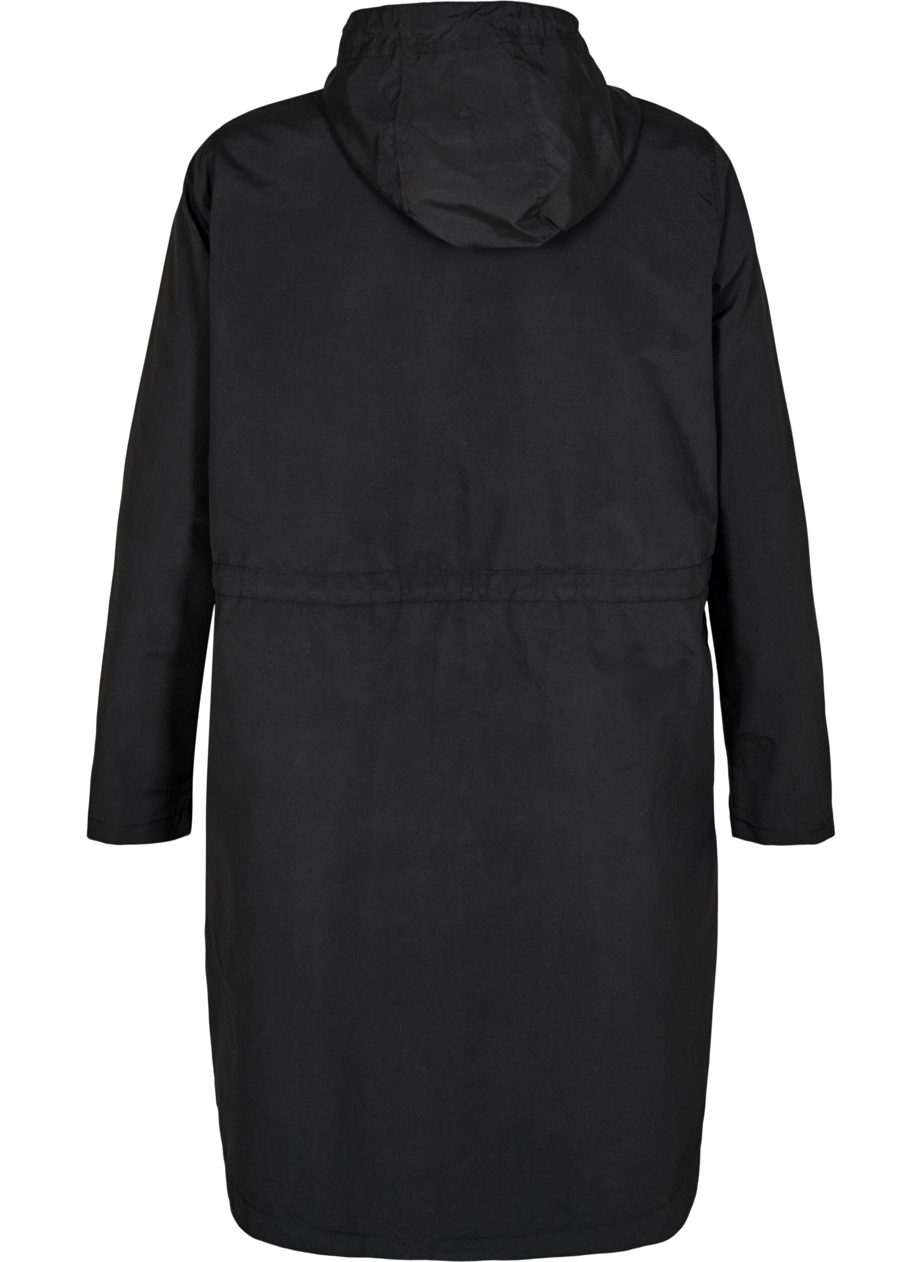 ZizziFLASH - Waterafstotende parka met capuchon, Zwart, Packshot image number 1