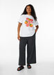 Losse broek met hoge taille en zakken, Zwart, Model image number 1