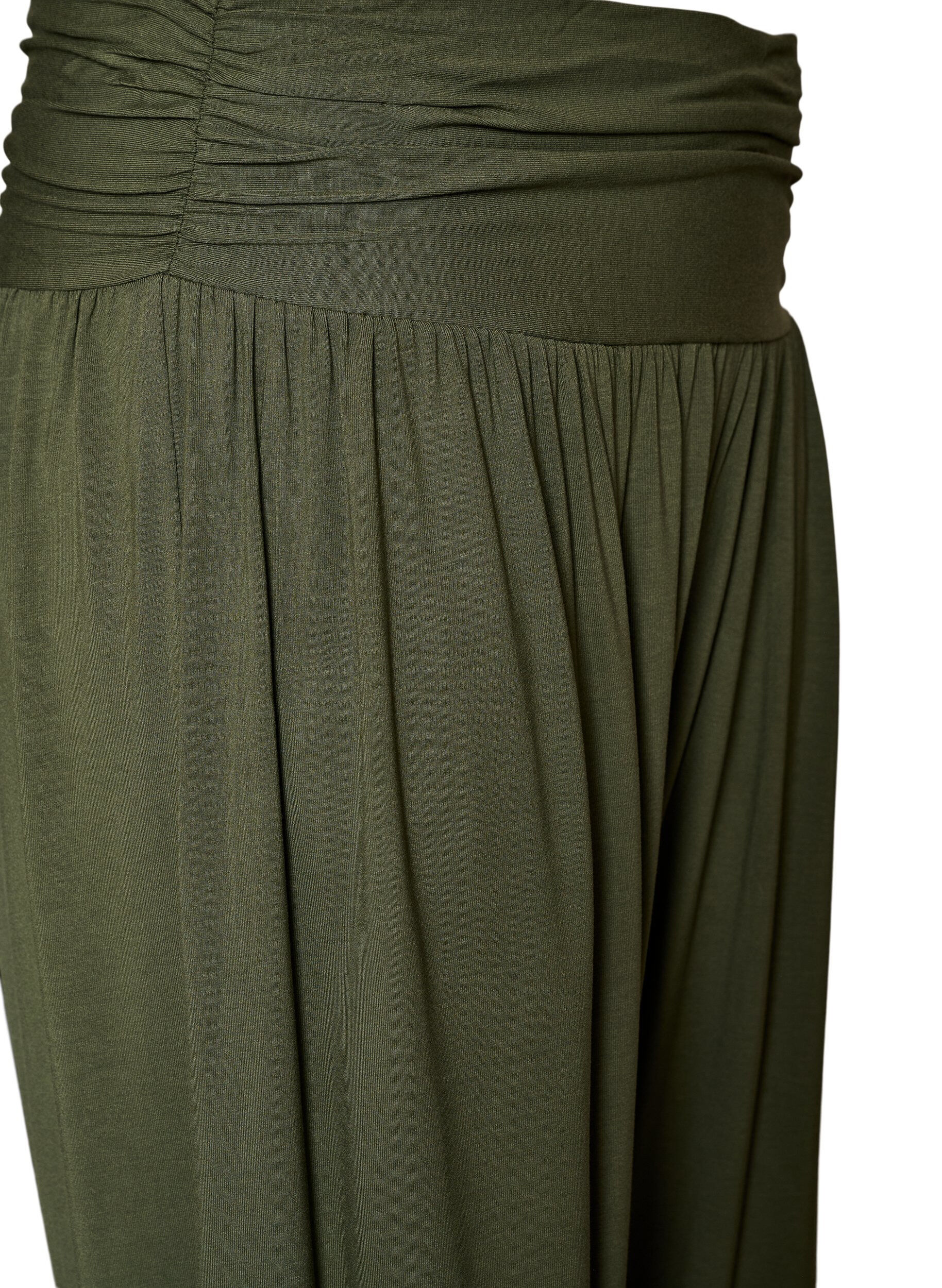 Zizzi Pantalon sarouel ample, Vert, Packshot image number 2