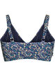 Bikinitop met print en ruchesdetails, Blauw, Packshot image number 1