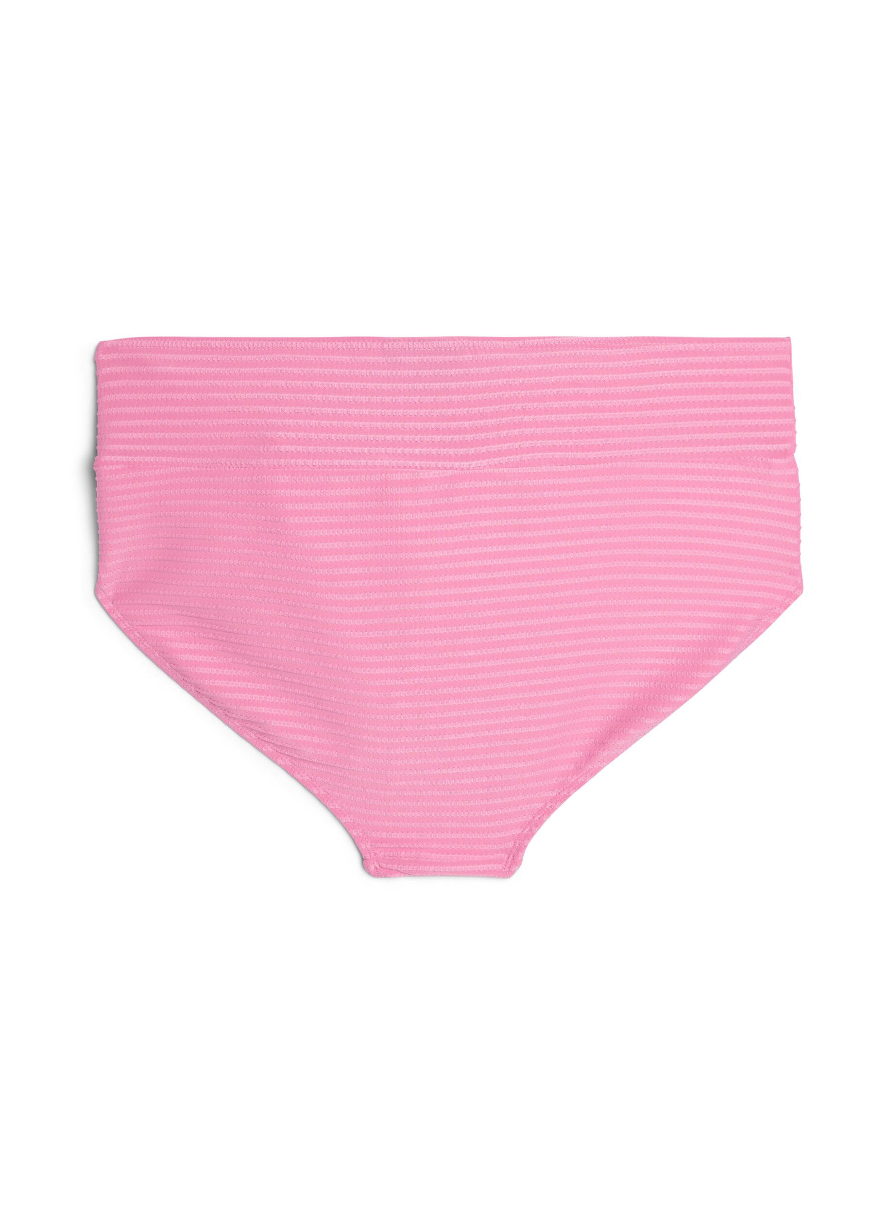 ZizziBikinibroekje met hoge taille en gekruiste bandjes, Roze, Packshot image number 1