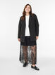 Lange rok van kant met elastische taille, Zwart, Model image number 0