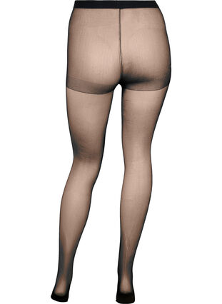 Zizzi2-pak panty's in 20 denier, Black, Packshot image number 1