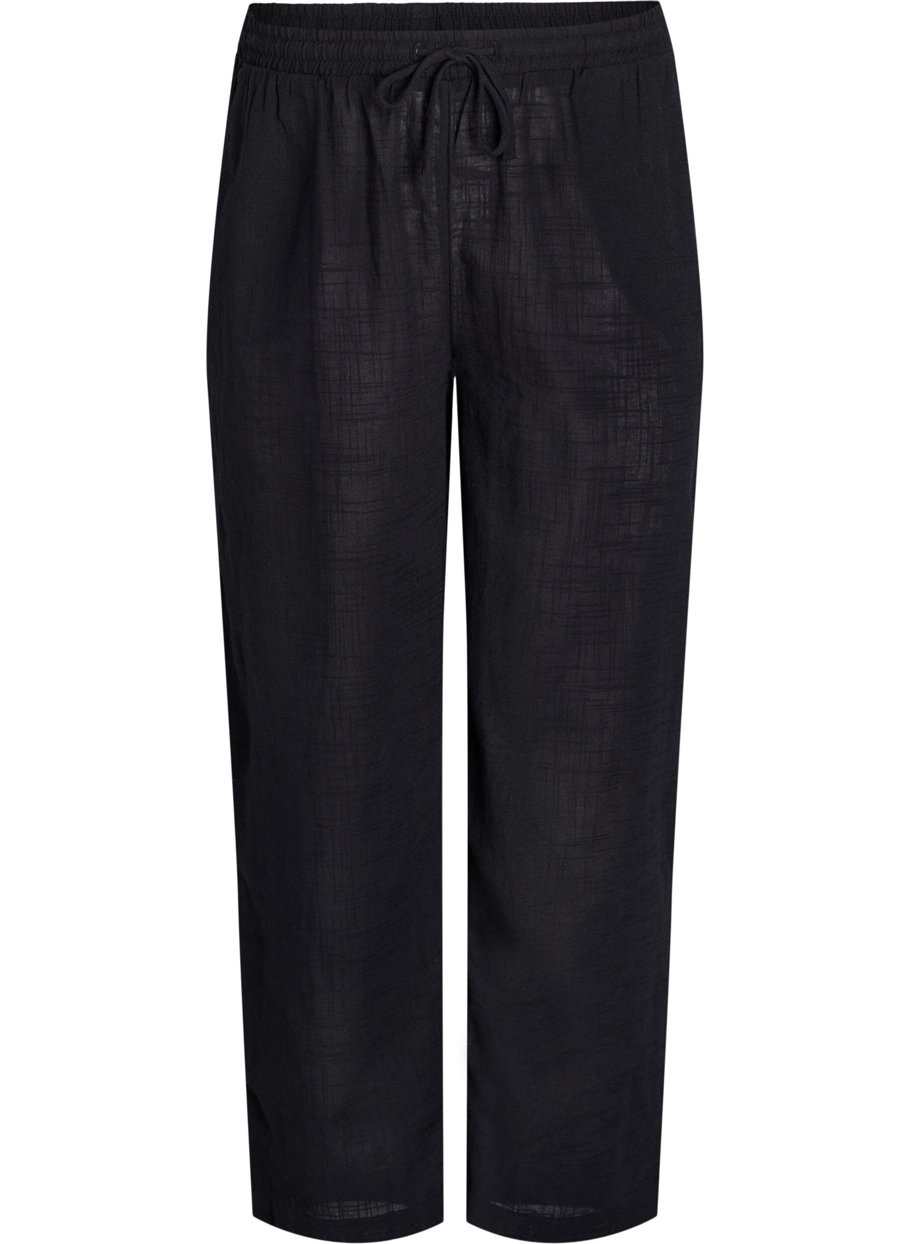 FLASH - Broek met rechte pijpen en een hoge taille