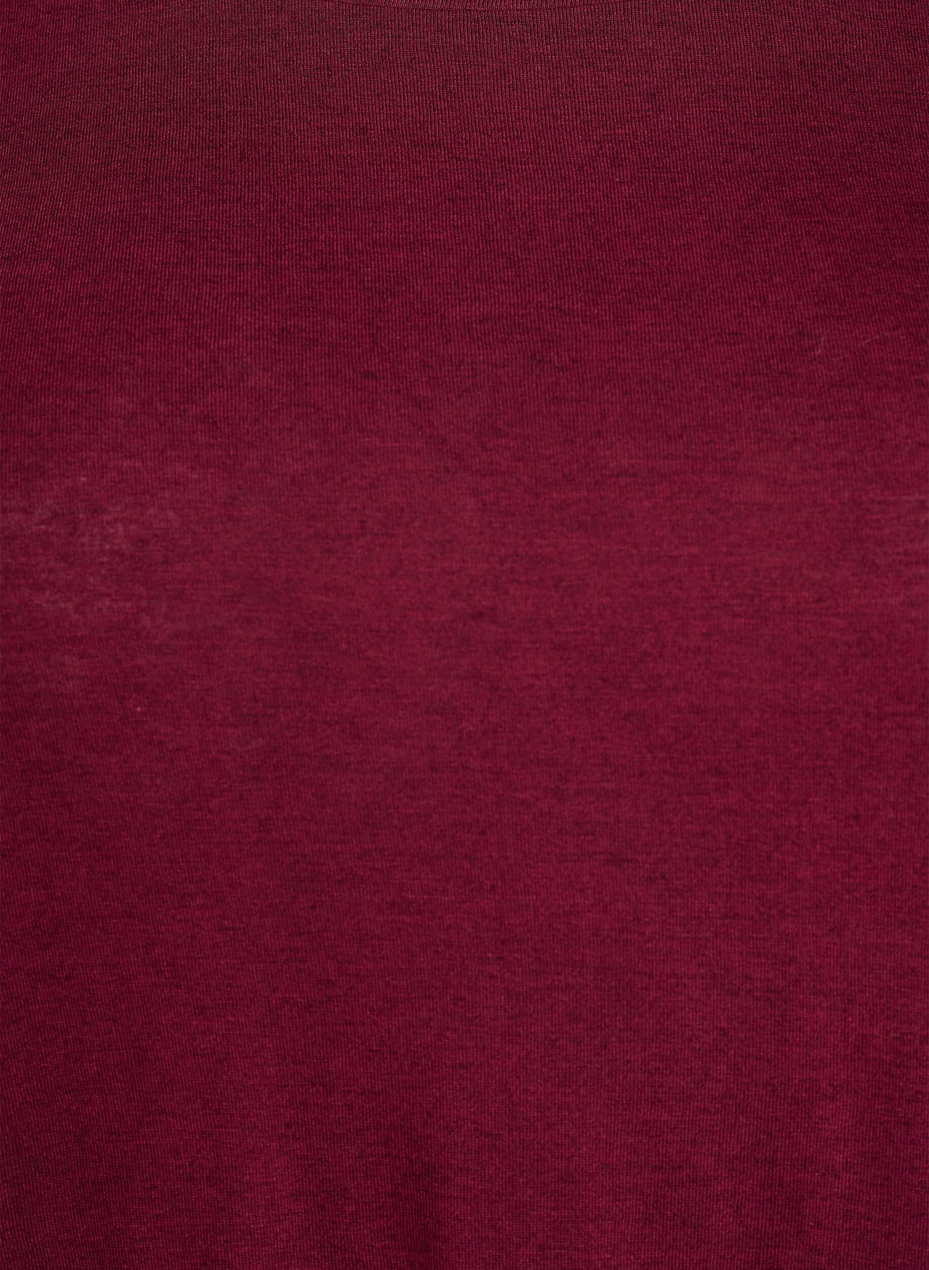 ZizziBlouse met lange mouwen van wol en viscose, Donker Bordeaux, Packshot image number 2