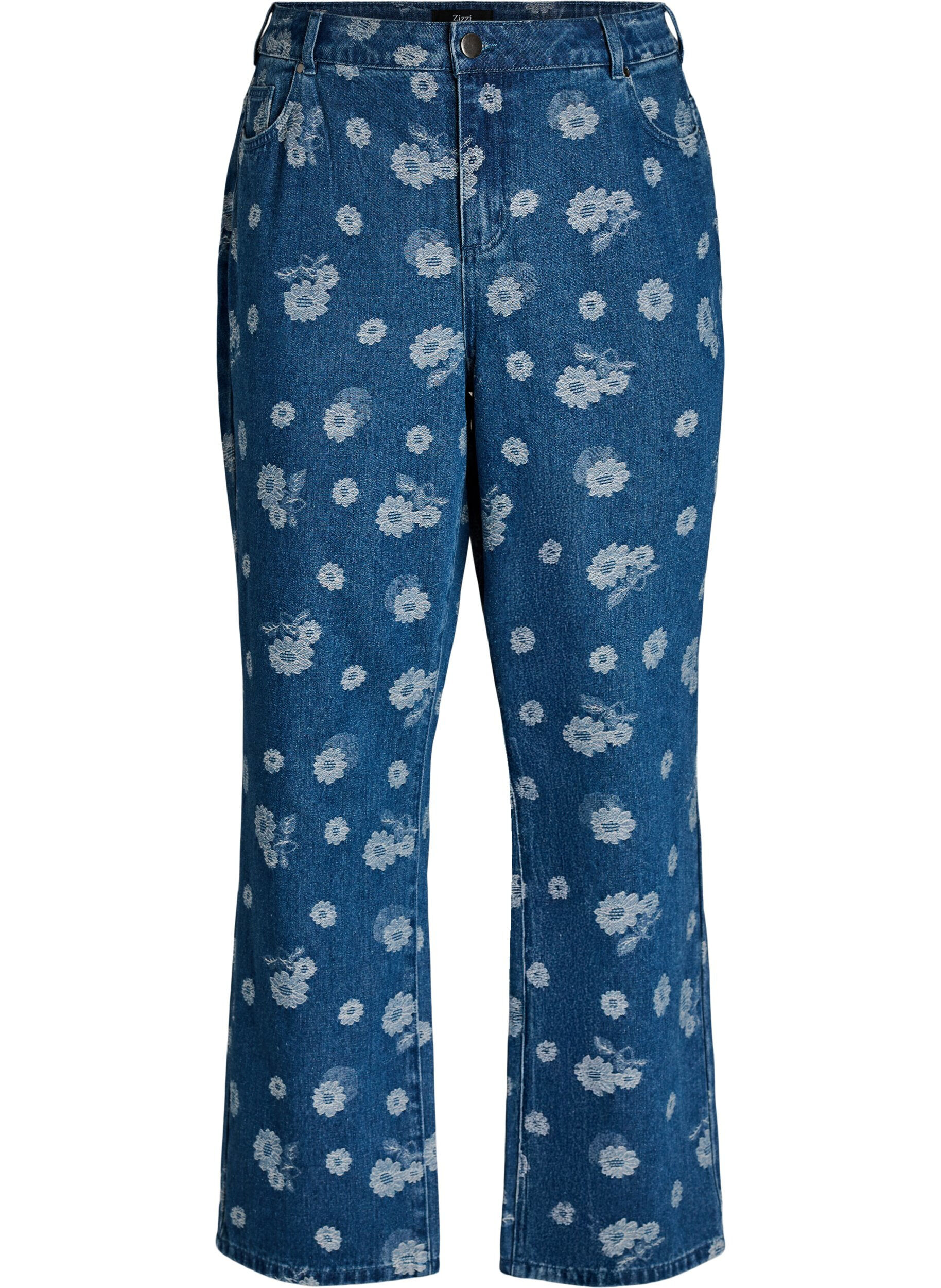 Gemma high-waist bloemen jeans