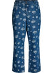 Gemma high-waist bloemen jeans, Blauw, Packshot image number 0