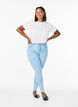 Amy super slim fit jeans met hoge taille, Blauw, Model image number 0