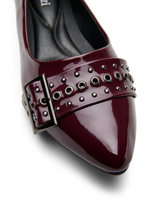 ZizziWide fit - Ballerina met bandje en studs, Decadent Chocolate, Packshot image number 3