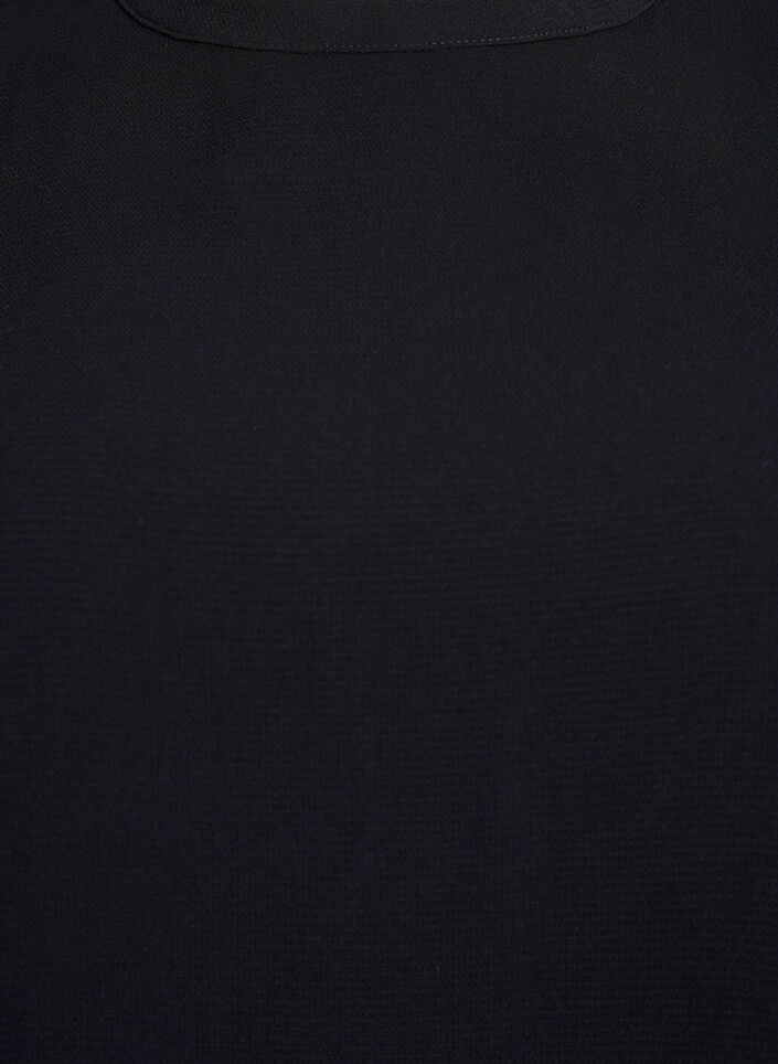 Blouse met streepdetaillering op de mouwen, Zwart, Packshot image number 2