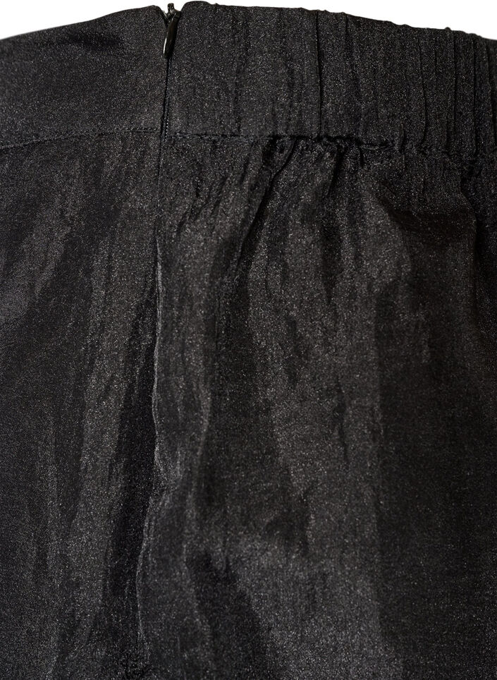 Jupe longue fa&ccedil;on organza, Noir, Packshot image number 4
