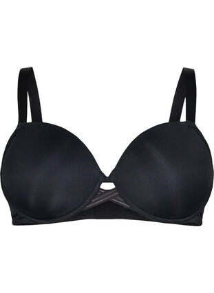 ZizziVoorgevormde beha met decoratie midden voor, Black, Packshot image number 0
