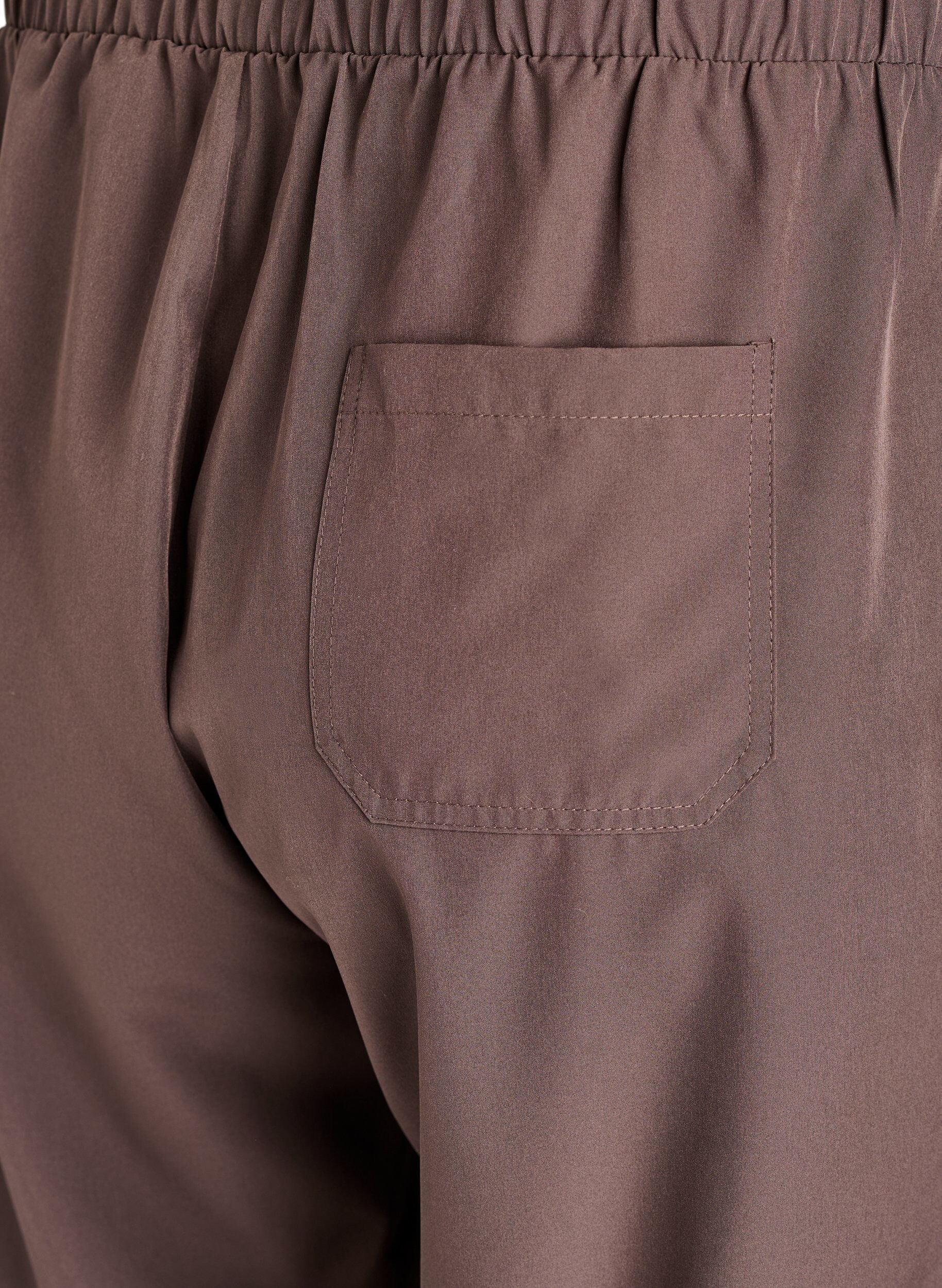 ZizziSportieve broek met een high waist en rechte pijpen, Bruin, Packshot image number 4