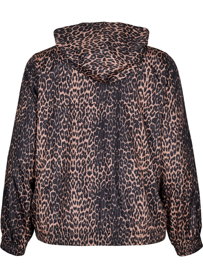 Sportjas met luipaard print en capuchon, Leo AOP, Packshot