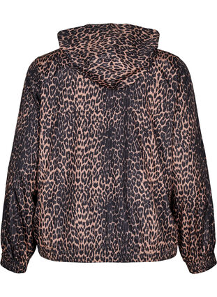 ZizziSportjas met luipaard print en capuchon, Leo AOP, Packshot image number 1
