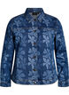 Denimjack met bloemenpatroon, Blauw, Packshot image number 0