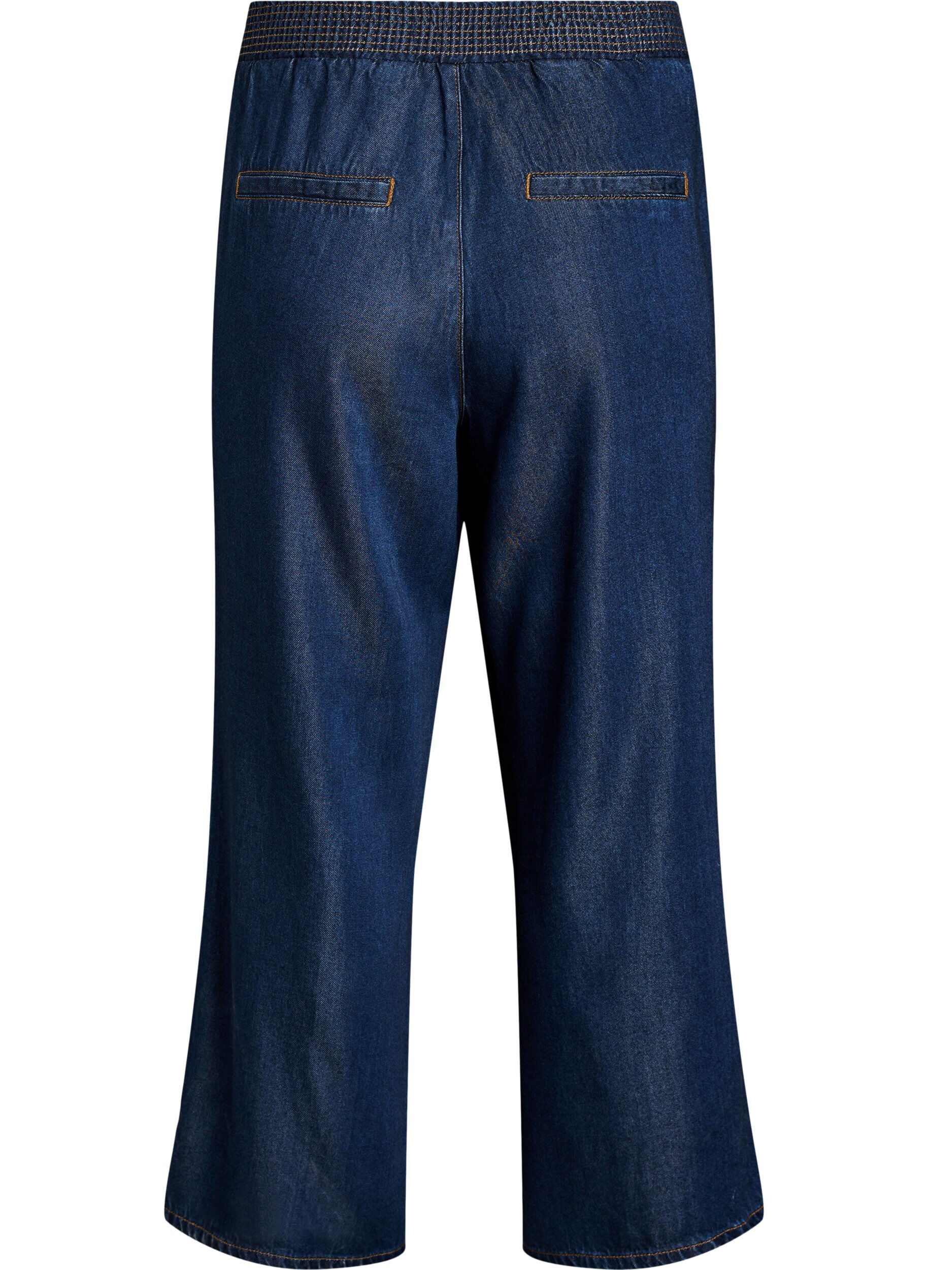 ZizziLyocell broek met wide fit en denimlook, Blauw, Packshot image number 1