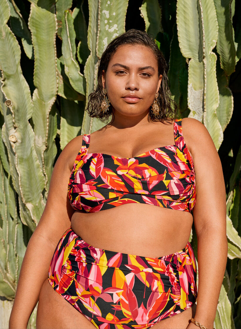 High waist bikinibroekjes met print, Small Leaf Expl. AOP, Image