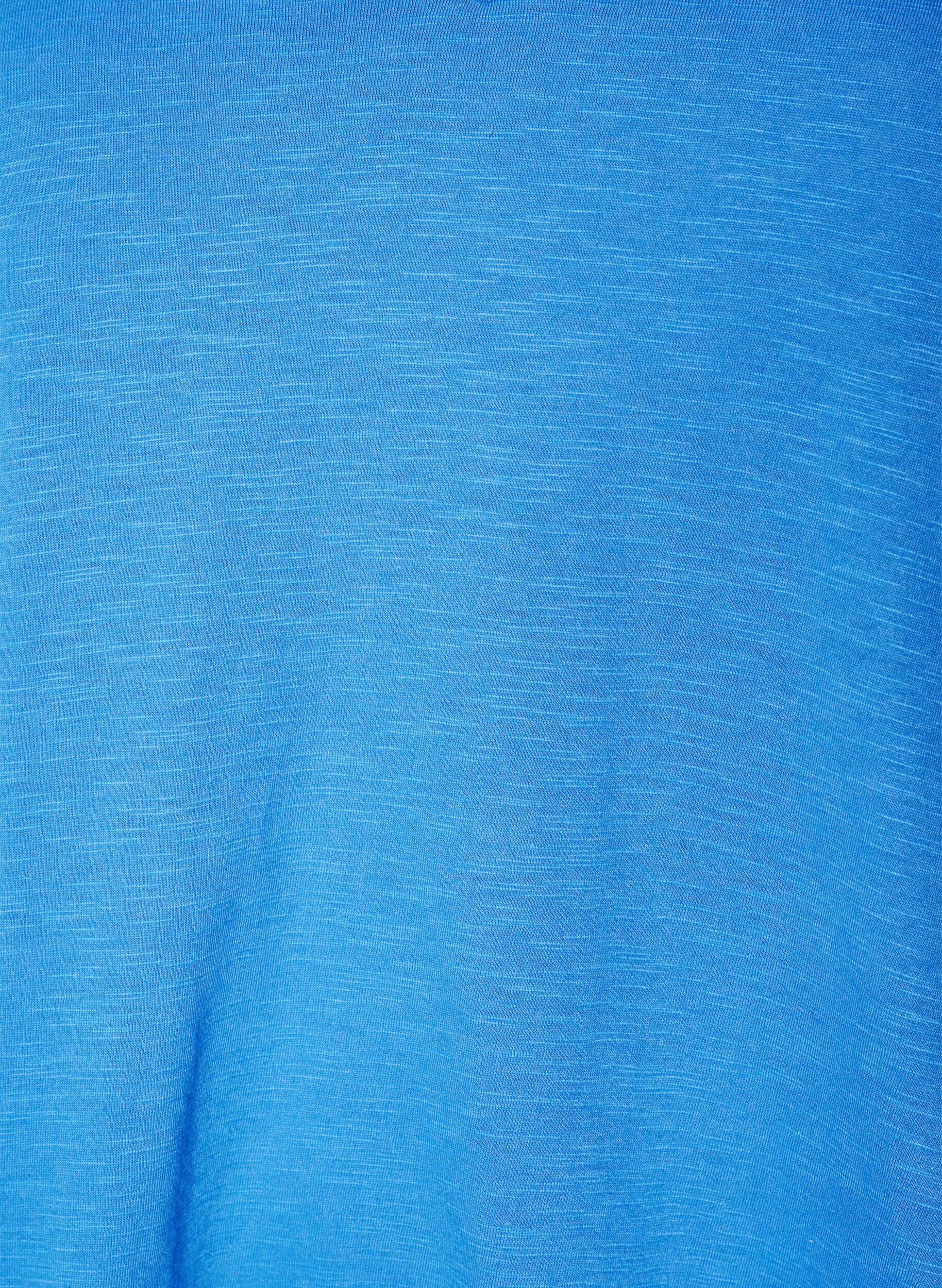 Zizzi T-shirt basique &agrave; manches courtes et col en V, Bleu, Packshot image number 2