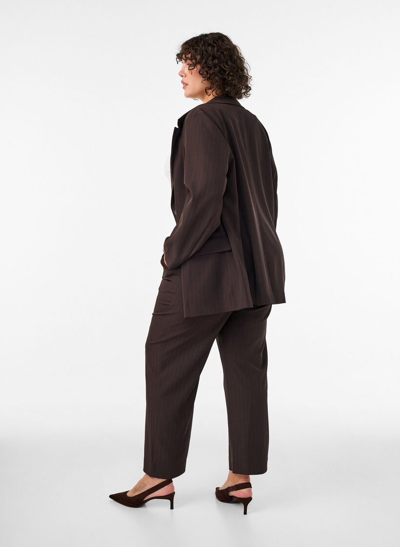 Losse broek met zakken, Bruin, Model image number 1