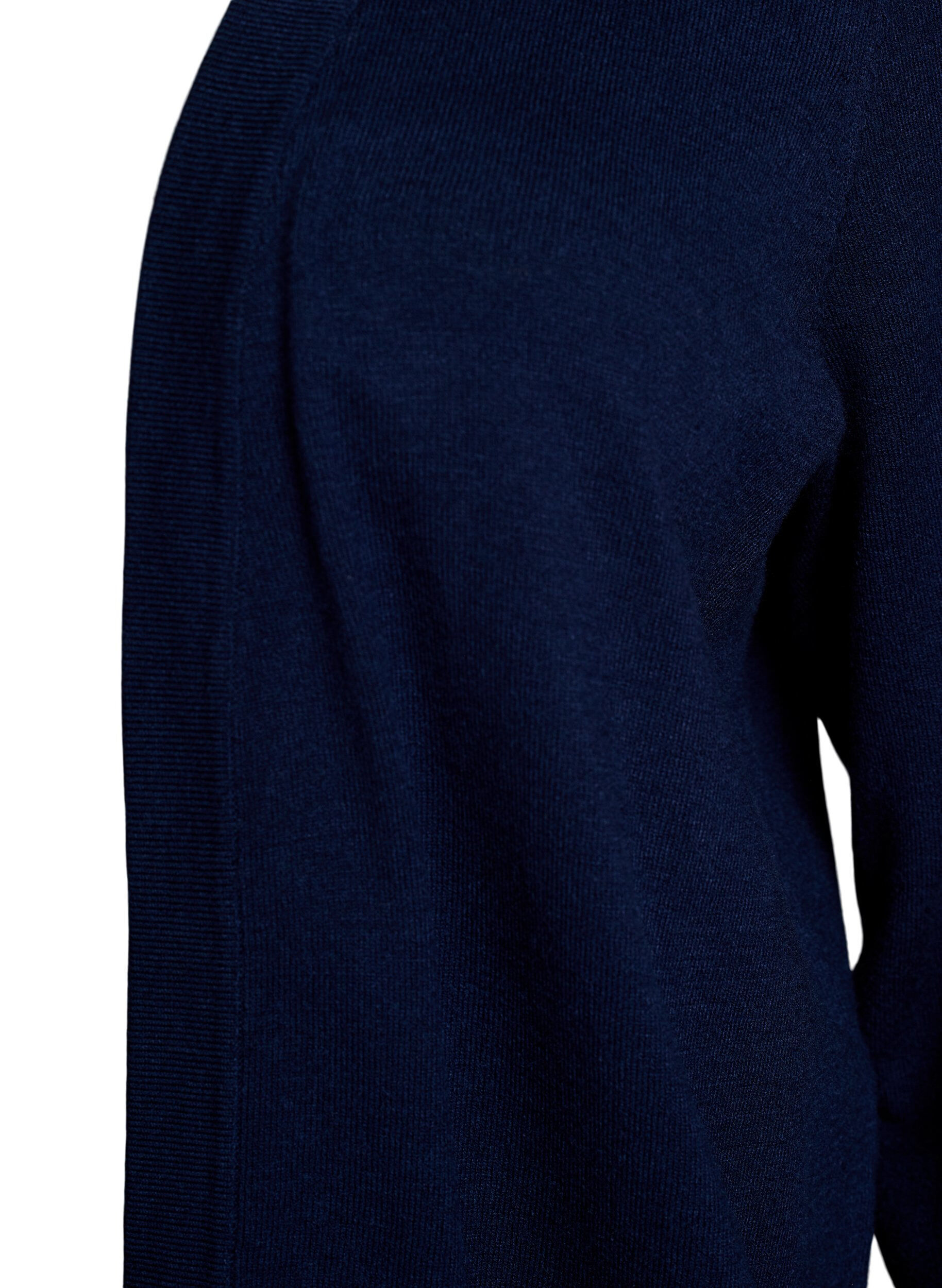 ZizziLange open knit vest met zakken, Blauw, Packshot image number 2