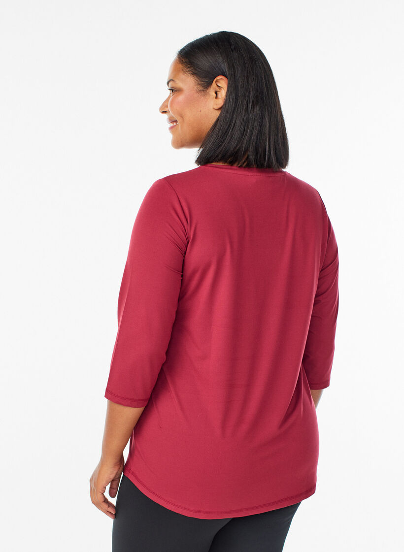 Training blouse met 3/4 mouwen, Rood, Model image number 2