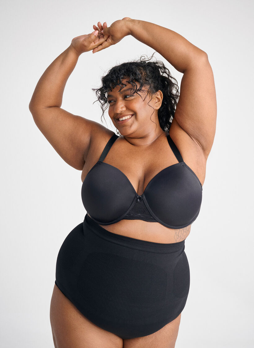 High waisted shapewear ondergoed, Zwart, Image image number 0
