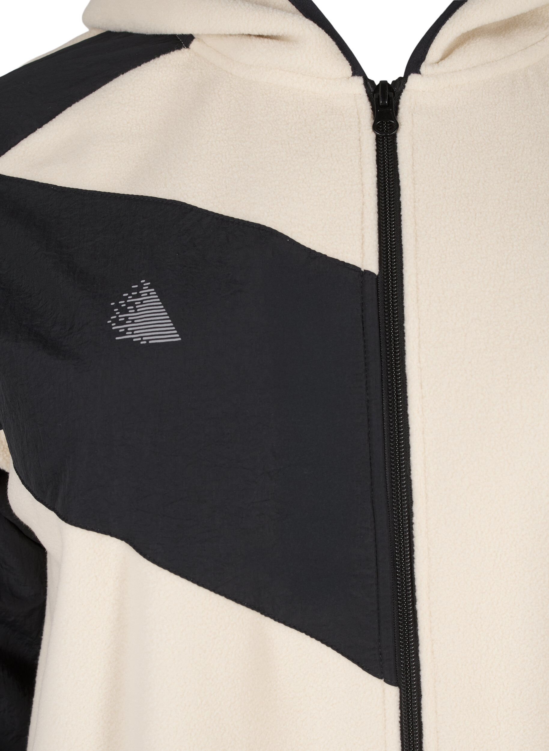 ZizziFleecejack met capuchon en zakken, Beige, Packshot image number 2