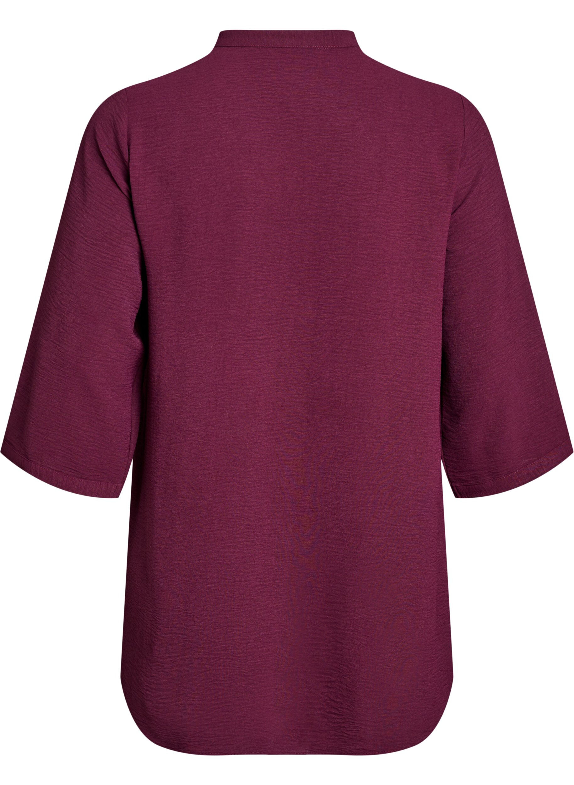 ZizziTuniek met 3/4 mouwen, Donker Bordeaux, Packshot image number 1