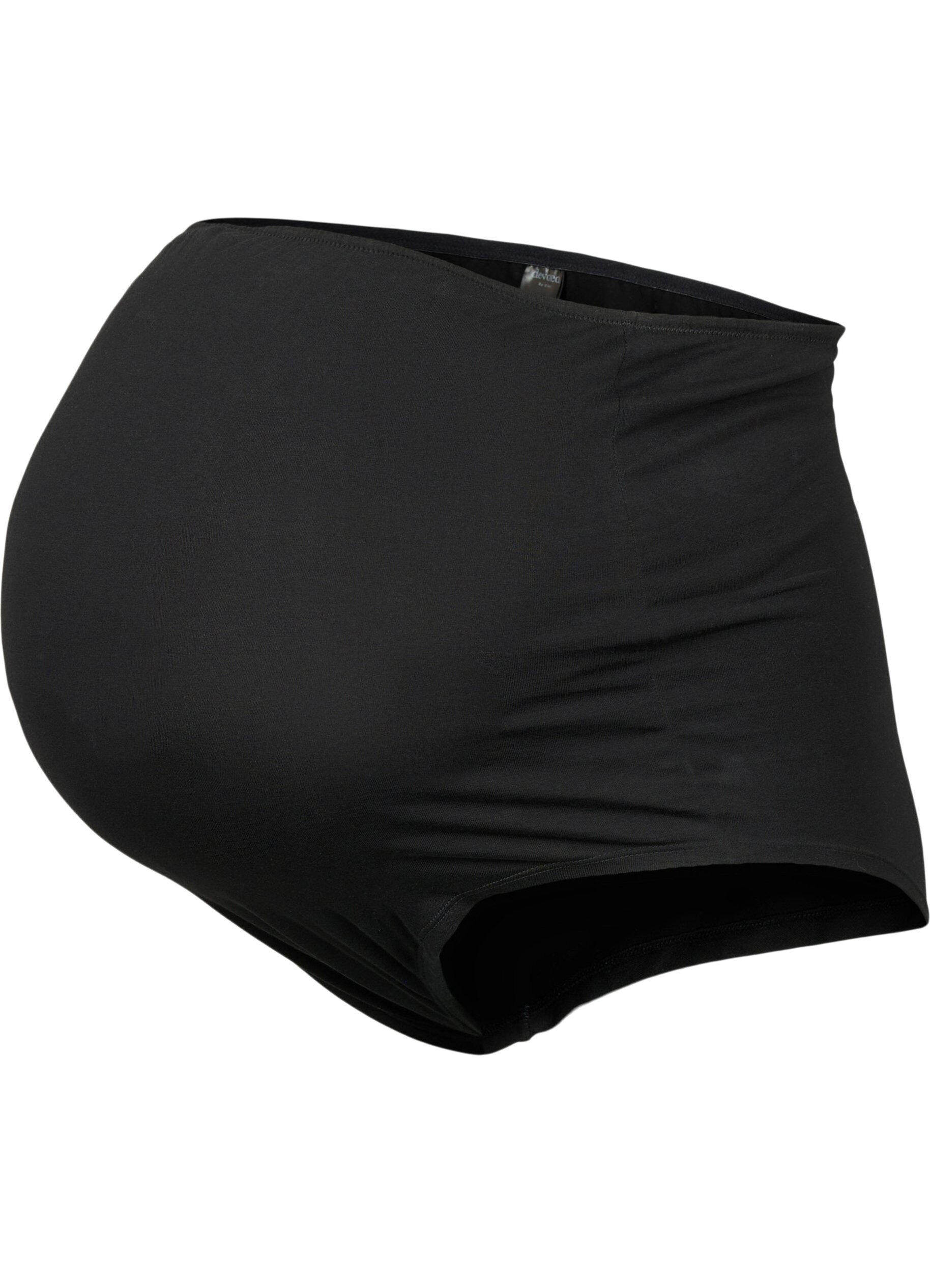 Zizzi3-pack zwangerschapsondergoed van katoen, Zwart, Packshot image number 2