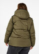 Korte puffer jas met contrastdetails, Groen, Model image number 2