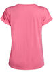T-shirt met korte mouwen in een katoenmix, Roze, Packshot image number 1