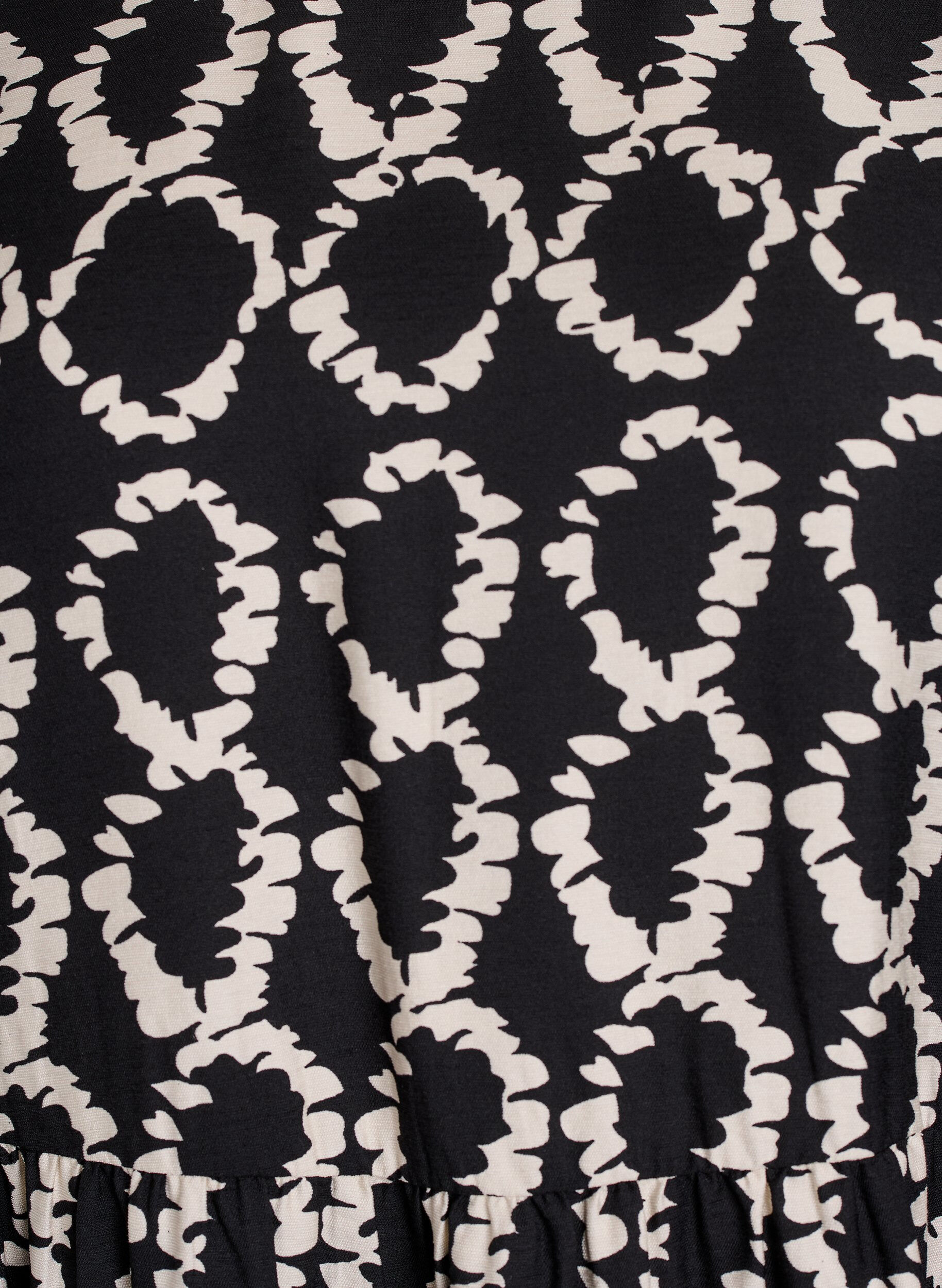 ZizziJurk met lange mouwen, print en strikjes, Zwart, Packshot image number 2