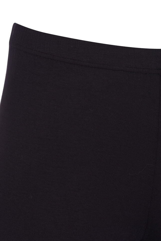 Basic 3/4 legging in viscose, Zwart, Packshot image number 2