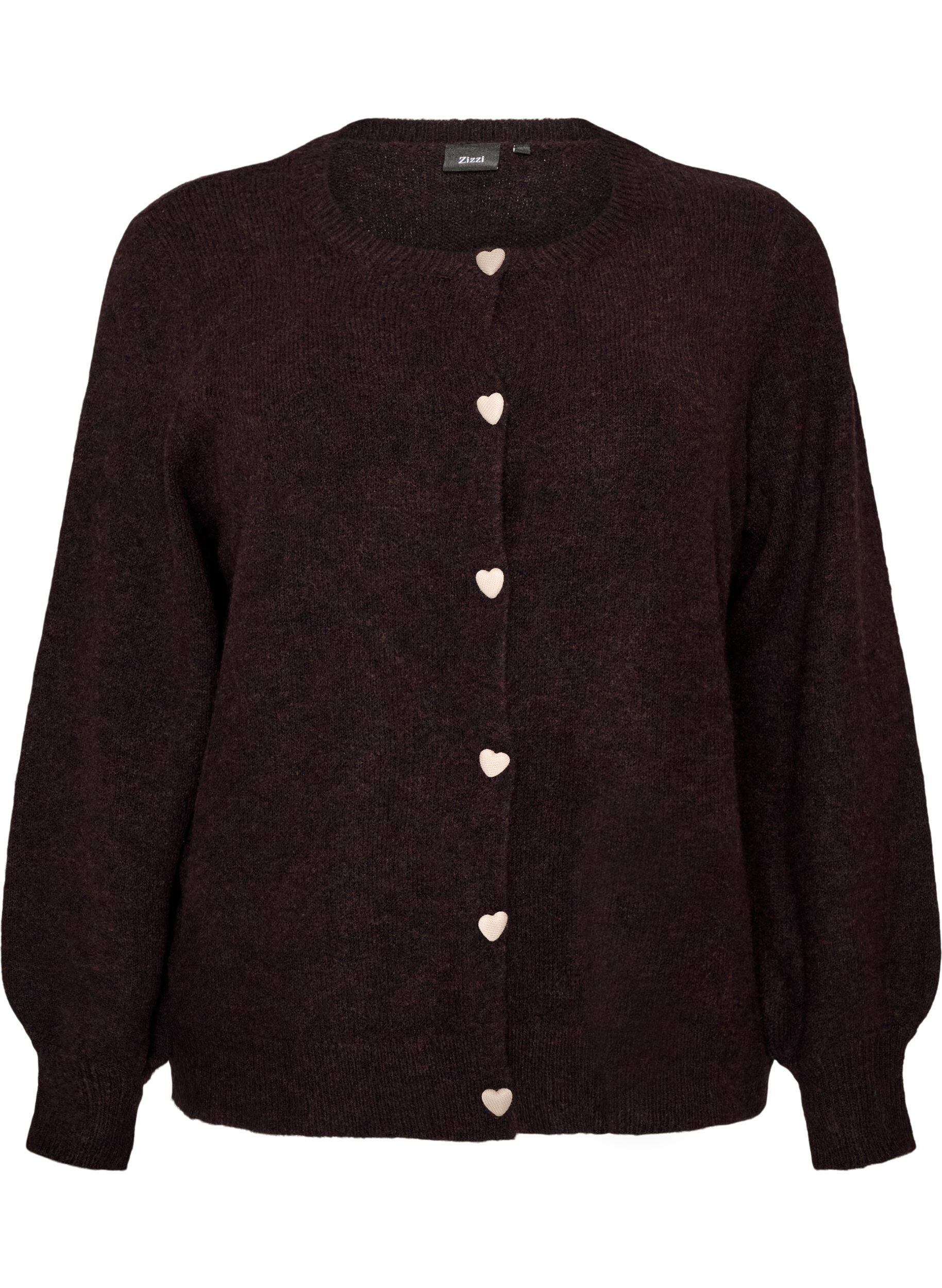 Cardigan met hartvormige knopen