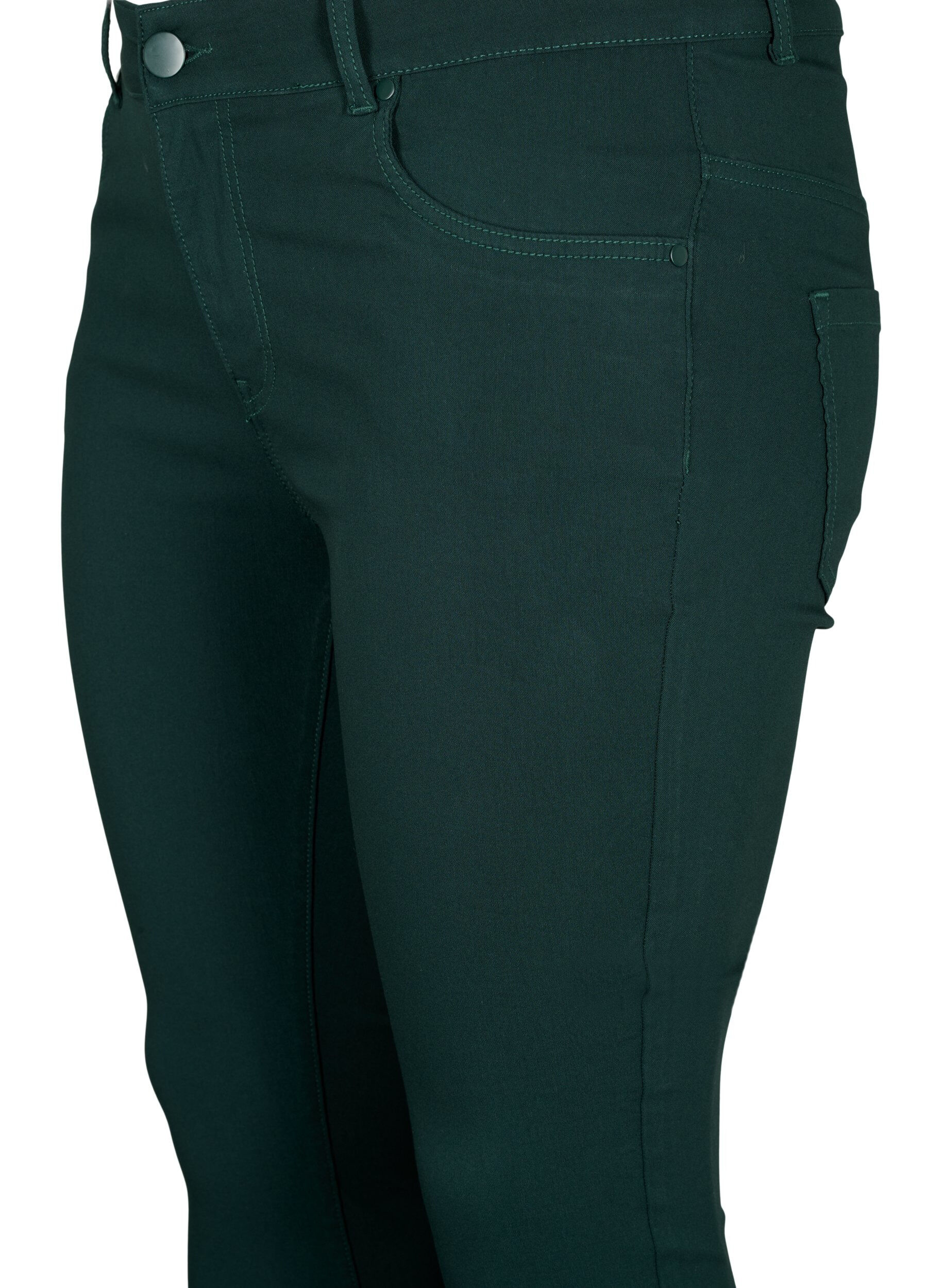 ZizziSlim fit broek met zakken, Groen, Packshot image number 2