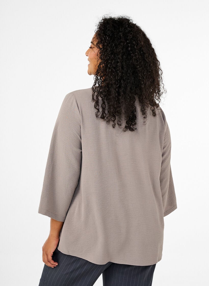 Blouse met 3/4 mouwen, Beige, Model image number 2