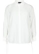 Shirt van viscose met ruches, Bright White, Packshot image number 0