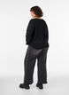 Wide fit jeans met verticale denimdetails, Grijs, Model image number 1
