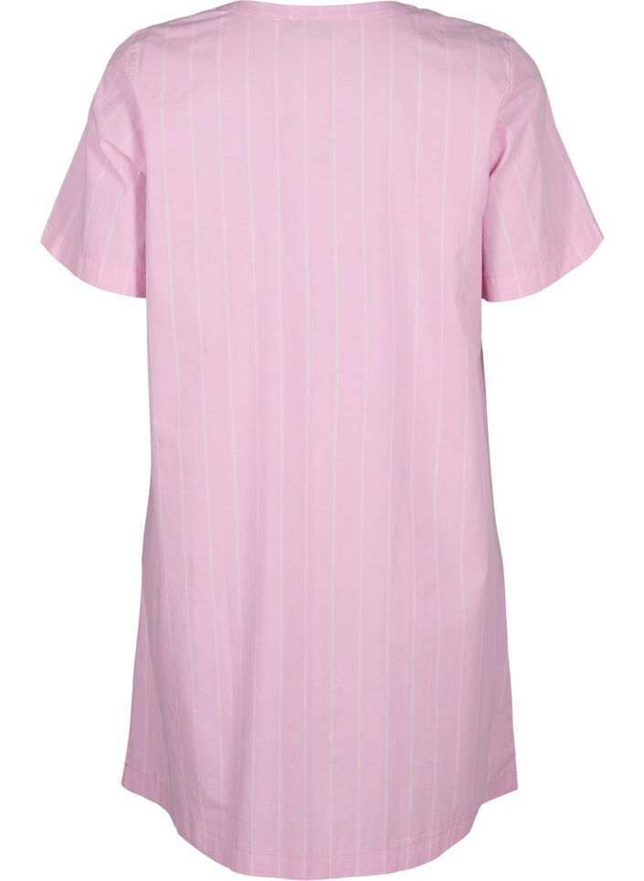 Gestreepte jurk van biologisch katoen, Lilac Sachet, Packshot image number 1