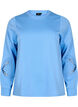 Sweatshirt met geborduurde uitsneden, Della Robbia Blue, Packshot image number 0
