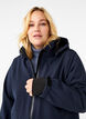 Softshell jas met afneembare capuchon, Blauw, Model image number 3