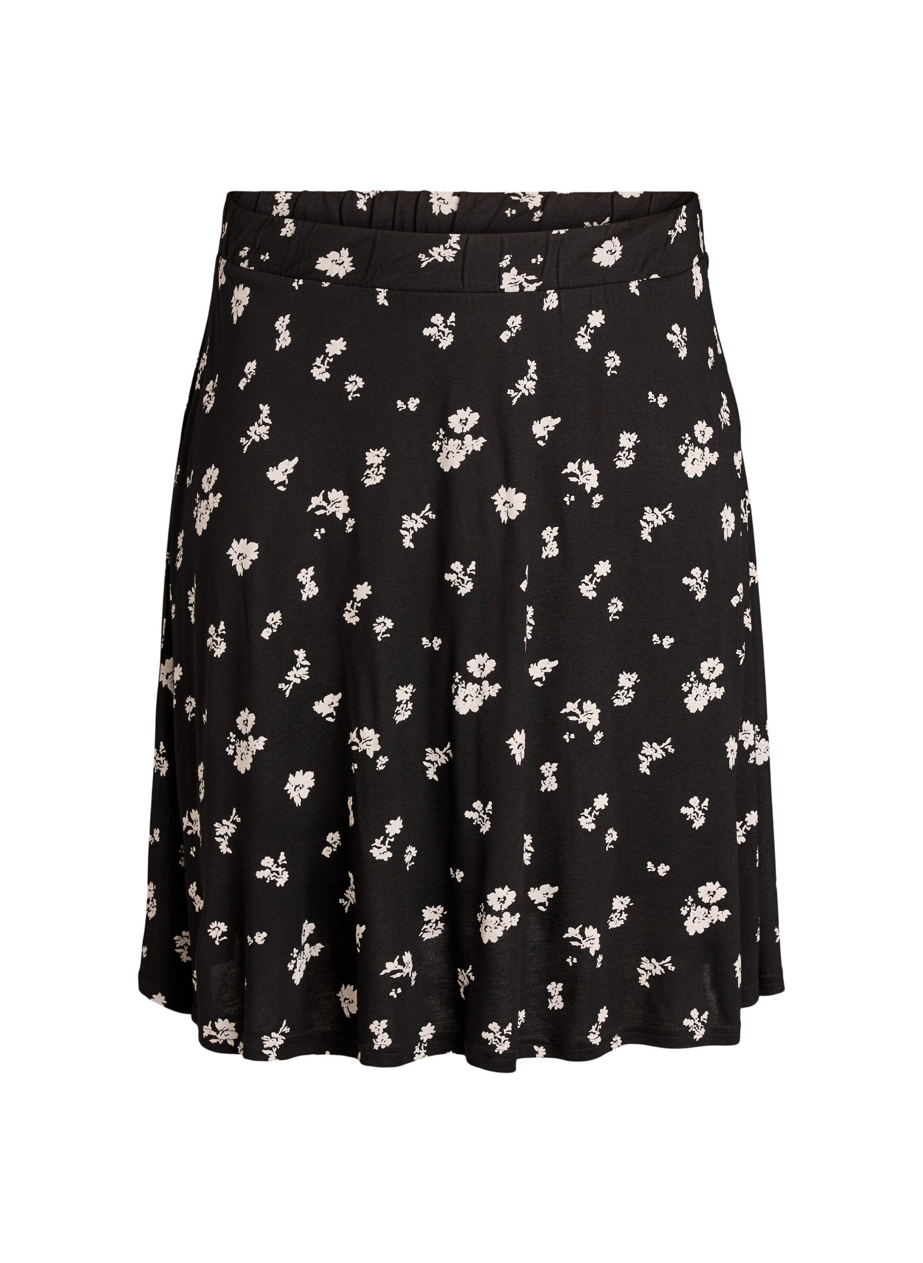 Zizzi2-pack skaterrokken in viscose, Zwart, Packshot image number 2