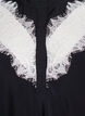 Blouse met korte mouwen en kanten details, Zwart, Packshot image number 2