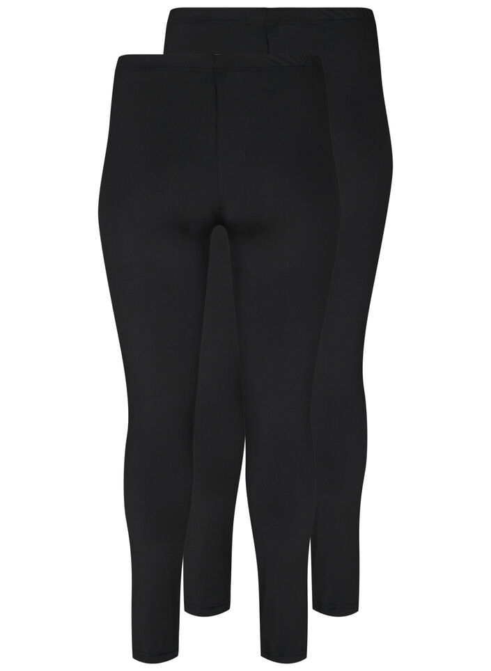 2-pack basic leggings, Zwart, Packshot image number 1