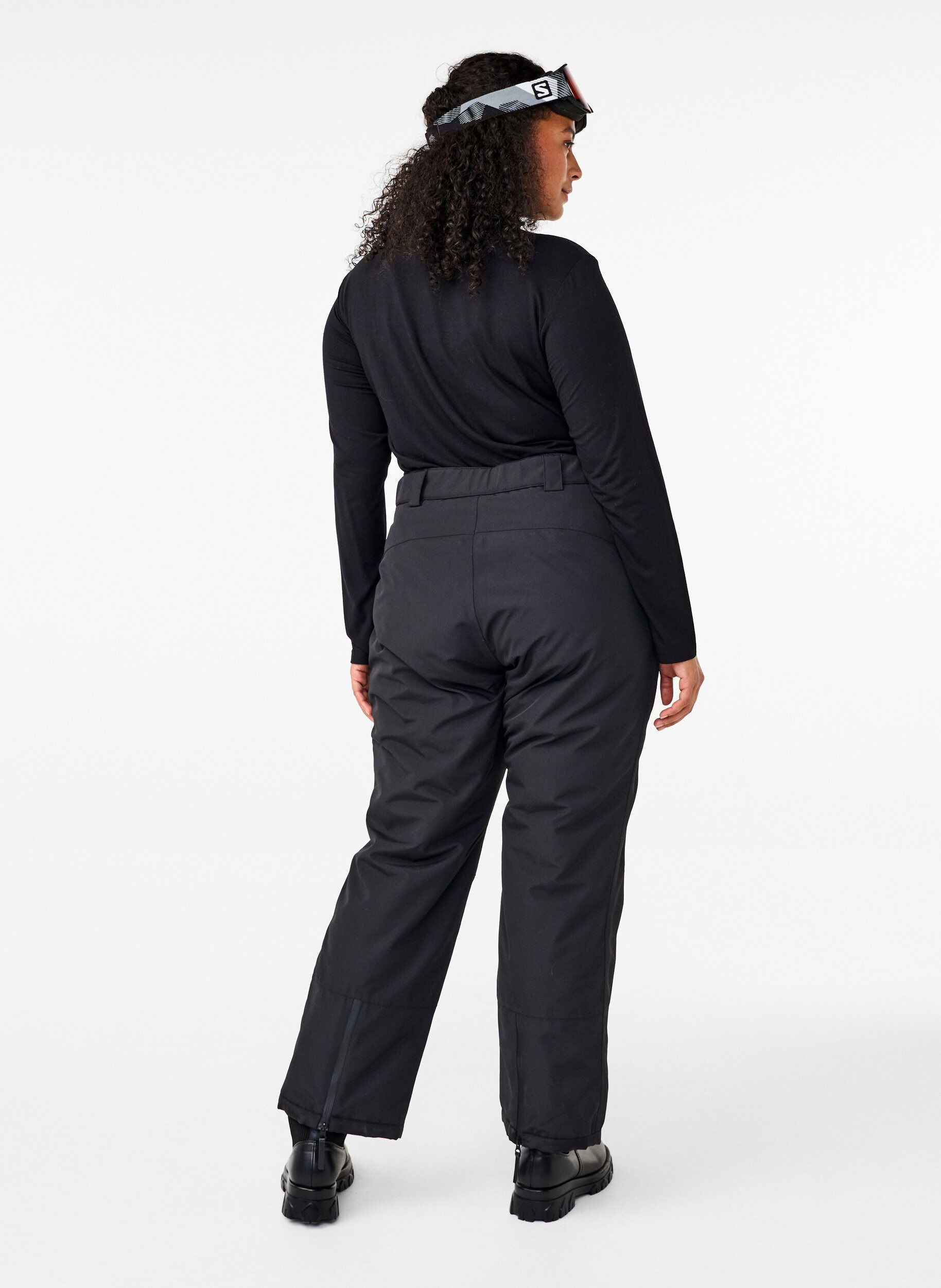 ZizziSkibroek met zakken en verstelbare taille, Zwart, Model image number 1