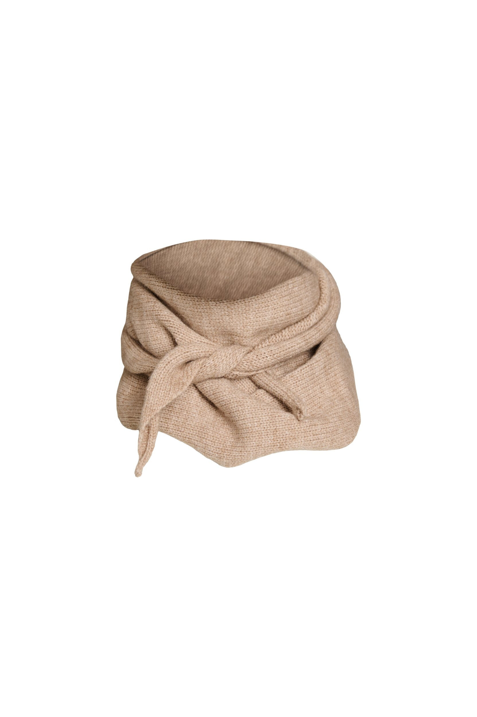 ZizziGebreide driehoekssjaal, Beige, Packshot image number 2
